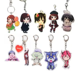 Hot sale Japanese accessories soft acrylic charm my hero academia printed custom anime keychain