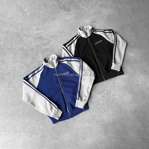 Custom Clothing Manufacturer 100%cotton Casual Outdoor <b>Jackets</b> High Quality Patchwork Fashion Coat <b>Zip</b> <b>up</b> <b>Jackets</b> Design - Product Image 1