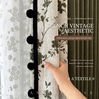 Rideaux en chenille jacquard de style français avec occultation de la lumière de 71 à 90 % pour salon, fenêtres saillantes et baies vitrées