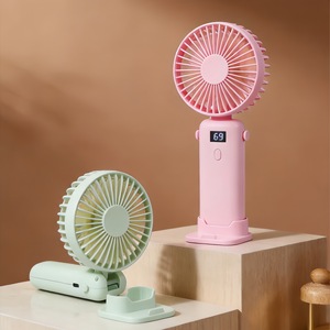 Ventilateur de cou portable Lingpan avec affichage numérique, alimentation par batterie 5W, commande par bouton pour utilisation en extérieur - Product Image 2