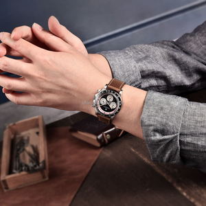 Montres-bracelets chronographes à quartz de luxe pour hommes PAGANI DESIGN 1676, mouvement japonais VK63, acier inoxydable, étanches 100 m. - Product Image 4