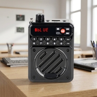 Amplificateur vocal portable Y819 pour 5 voix avec écran numérique LED, radio FM, lecteur MP3, USB, TF, AUX pour l'enseignement et les guides touristiques