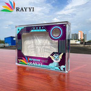 Boîte de collection premium en acrylique magnétique RAY YI pour cartes Pokémon TCG <span class=keywords><strong>Jolteon</strong></span> / Vaporeon / Flareon VMAX (version UK) - Product Image 3