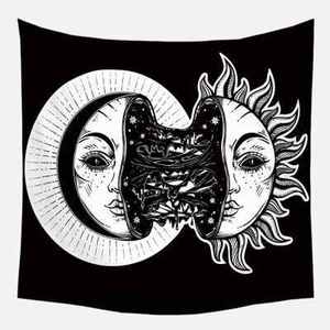 Tapisserie murale vintage européenne pour chambre, style Astrologie, avec motifs soleil, lune, étoiles, sorcellerie, créativité, pour dortoir - Product Image 5