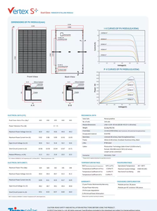<span class=keywords><strong>Trina</strong></span> Vertex S + 450W Panel solar Módulo solar monocristalino de vidrio dual Marco negro de la TSM-NEG9R.28 430W 440W <span class=keywords><strong>450Wp</strong></span> - Product Image 3
