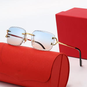 Gafas de Sol Metálicas Sin Montura de Marca de Moda Personalizadas — Con Lentes de Corte Preciso y Protección UV400 - Product Image 3