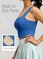 Soutien-gorge de sport ODM pour femme, respirant, simple, avec effet push-up, bretelles croisées, maintien moyen, résistant aux chocs, pour le yoga et le fitness