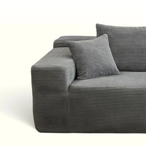 Juego de sofá de esquina moderno modular de 3 plazas para apartamento, terciopelo de cuero con relleno de esponja para uso en hotel/Villa - Product Image 6