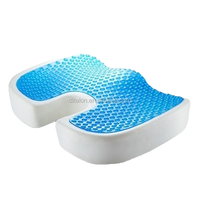 Emballage en rouleau Coussin de siège en gel brodé rafraîchissant Coussin de siège orthopédique pour chaise de bureau et oreiller de voiture Coussins lombaires en mousse Coussins de siège