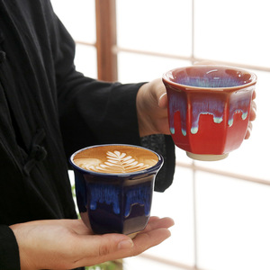 Light Luxury Modern Style Kiln-changed Glaze Creative Coffee <b>Cups</b> Coarse Earthenware <b>Latte</b> <b>Cups</b> Ceramic Tea Mugs Party Reusable - Product Image 2