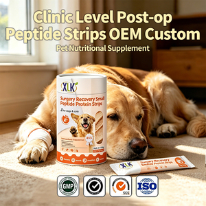 Complément alimentaire naturel pour animaux de compagnie après une opération, bandes de peptides avec lactoferrine, CPP, taurine, stimulant immunitaire pour chiens et chats - Product Image 1