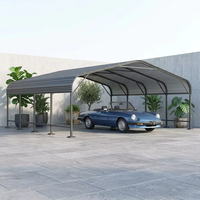 Cocheras Modernas de Estructura de Acero al por Mayor, Soluciones de Almacenamiento para Exteriores, Kits de Construcción Metálica de Grado Industrial, Duraderos e Impermeables