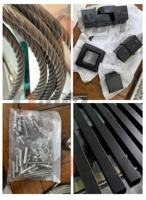 Garde-corps en câble d'acier inoxydable résistant à la corrosion pour intérieur et extérieur, pour projets de construction résidentielle haut de gamme
