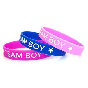 Bracelet en silicone personnalisable pour fête de révélation du sexe des garçons et des filles - Product Image 5