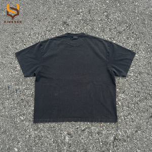 T-shirt imprimé personnalisé en coton épais 100 % pour homme, grande taille, coupe oversize, avec logo graphique streetwear de haute qualité - Product Image 3