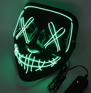 Masque lumineux LED PVC coloré pour le visage entier, unisexe, pour <span class=keywords><strong>Halloween</strong></span>, cosplay, fête costumée - Product Image 2