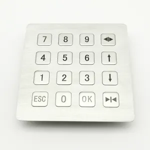 16 teclas 4*4 matrix ip65 botão de metal numérico porta sistema de controle de acesso teclado