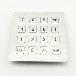 Teclado de Control de Acceso a Puertas Numérico de 16 Teclas, Matriz 4x4, IP65, Mini, de Acero Inoxidable, Certificado FCC, CE, ISO9001, Personalizable - Product Image 1