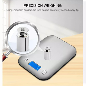 Báscula de Cocina Electrónica Portátil de Acero Inoxidable, 5 kg/1 g, Alta Precisión para Uso Doméstico, para Hornear Pan y Bollos al Vapor - Product Image 4