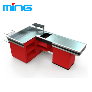 Mostrador de Caja Registradora Eléctrico de Acero de 3600 mm para Tienda de Abarrotes con Cinta Transportadora Antioxidante - Product Image 3