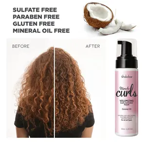 Curl Cream Private Label Enhancer Activator Creme Frizz Controle para Ondulado & Curly Cabelo Curl Defining Hair Curling Cream