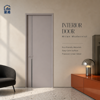 Porte en bois de fabrication industrielle, porte intérieure moderne, porte de chambre, design épuré et élégant, toucher lisse, taille personnalisée, achat en gros, développement