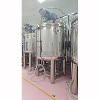 Mélangeur homogénéisateur à pales fixées en acier inoxydable sous vide, contrôle par palette, capacité 1000L, machine de fabrication de crème cosmétique
