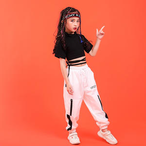 Children Hip Hop Clothing Sweatshirt Black Shirt Top Crop Casual <b>Pants</b> for Girl Jazz <b>Dance</b> Costume Ballroom Dancing Clothes Wear - Product Image 4