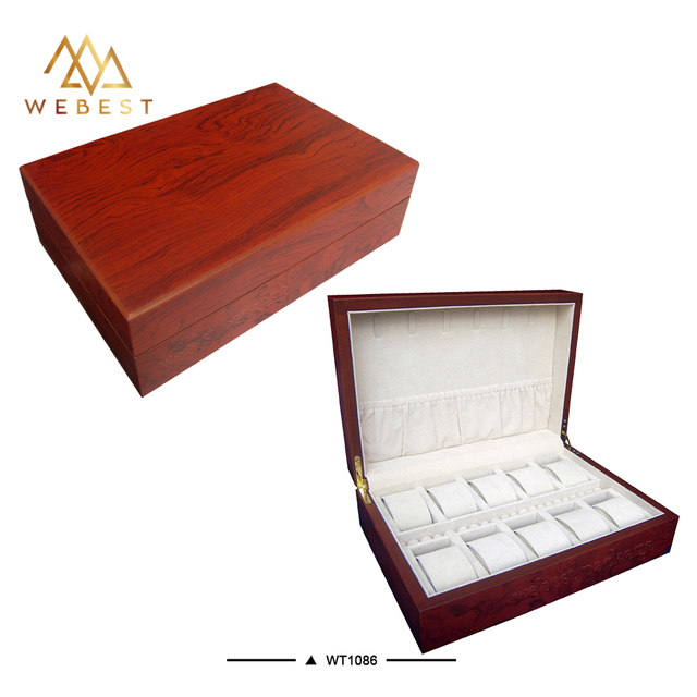 Webest Watch Display Boxes Watches Organizer Box Wooden Box for Watch