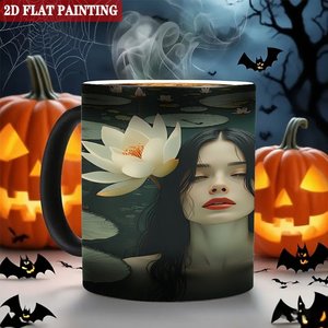 Taza Mágica Personalizada Negra Esmerilada de 11 oz, Taza de Cerámica Sensible al Calor, Tema de Cumpleaños - Product Image 6