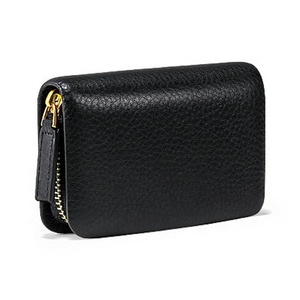 Portafoglio da donna in pelle marrone con cerniera corta per <span class=keywords><strong>portamonete</strong></span> da donna - Product Image 5