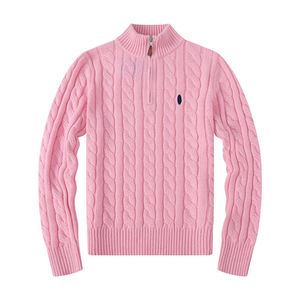 ZHANGCHEN Nuevo Suéter Casual de <span class=keywords><strong>Punto</strong></span> con Cuello Alto y Media Cremallera para <span class=keywords><strong>Hombre</strong></span> y Mujer con Logo de Caballo RL, Ideal para Otoño # RL-023 - Product Image 4