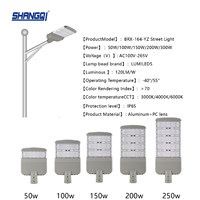 Vente en gros de lampadaires LED modulaires en aluminium moulé sous pression pour autoroute, IP65, 50W, 100W, 150W, 200W, 250W, 300W