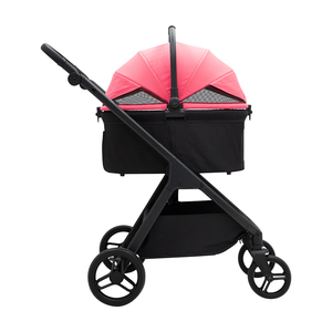 Lüks alüminyum tüp köpek arabası Oxford malzeme taşınabilir katlanabilir 4-Wheel 20kg kapasiteli rahat açık seyahat - Product Image 5