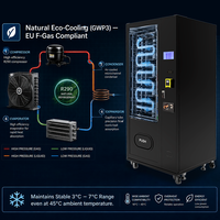 Distributeur automatique de snacks et de boissons avec système de gestion cloud pour petites entreprises, certifié CE R290