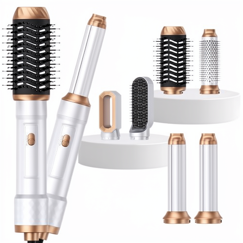 5-in-1 High Speed Air Styler with 110000 RPM Brushless Motor Professional Hair Dryer Brush with Coanda Auto Wrap Hair Curling