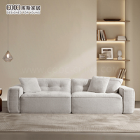 Canapé sectionnel 4 places en tissu moderne style capitonné, mousse intégrale sans armature, emballage sous vide compressé, vente en gros OEM
