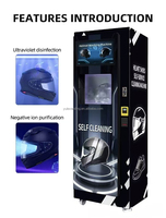 Máquina expendedora automática de limpieza de cascos de China con SDK, sanitización UV de acero inoxidable para cascos de motocicleta y bicicleta