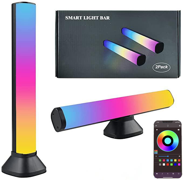 Newish Gaming Game Room Computer Desk RGB Decorative Light with Remote Control