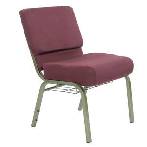 Chaise d'église moderne et populaire à cadre métallique, en tissu bleu marine, en promotion - Product Image 5