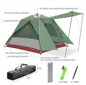 Facile configurazione con tende da campeggio parasole <span class=keywords><strong>3</strong></span> persone impermeabili tende istantanee <span class=keywords><strong>3</strong></span> persone - Product Image 5