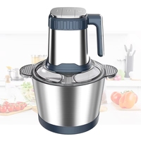 Nouveau modèle 3-en-1 en acier inoxydable 5L, hachoir à viande/broyeur, fonction de découpe de légumes, portable, pour la maison, le restaurant, le camping-car