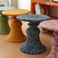 Table basse ronde en plastique à petit prix pour intérieur, table d'appoint pour canapé, table à thé ou à café pour café