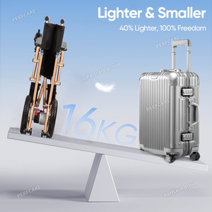 รถเข็นไฟฟ้าพับได้ขนาดกะทัดรัดรุ่นใหม่ สำหรับผู้สูงอายุและผู้พิการ ใช้งานได้ทุกวัน แบตเตอรี่คู่ กันน้ำ - Product Image 2