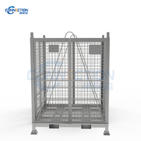 Caisse de stockage pliable en treillis métallique galvanisé portable pour entrepôt frigorifique et équipement de stockage de marchandises