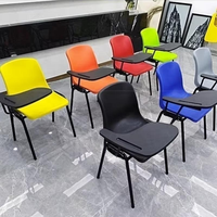 Chaise d'étudiant moderne en métal OKBUY avec tablette d'écriture, pour l'école, l'hôpital, la maison, le bureau, l'extérieur - Conception ergonomique, garantie de 3 ans, personnalisable