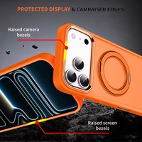 Étui de téléphone magnétique violet pour iPhone, hybride TPU PC antichoc avec support, finition électroplaquée, design couleur unie