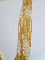 Chaîne de perles africaines en cristal plaqué or 14 carats pour femme, bijoux de corps sexy pour le ventre