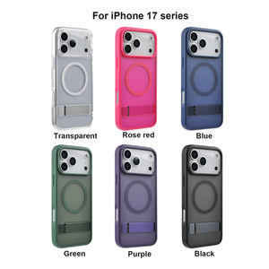 Étuis de téléphone à béquille magnétique pour iPhone 17 16 15 Pro Max Premium Invisible Metal Bracket Phone Cover pour iPhone 17 Air - Product Image 6