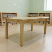 Ensemble de table et de chaises pour la maternelle, la crèche et l'éducation préscolaire, table carrée en bois massif, table de jeu multifonctionnelle